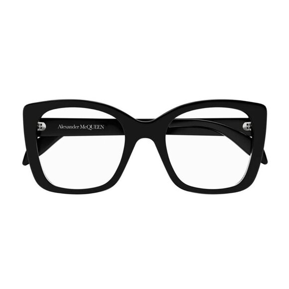 NEW ALEXANDER MCQUEEN EYEGLASSES AM0351O 002 WOMEN BUTTERFLY BLACK EYEWEAR - Picture 2 of 3